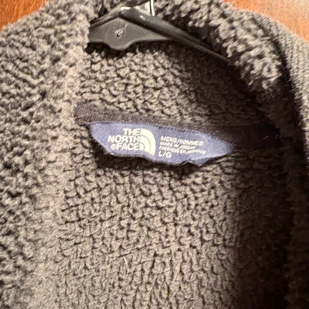 The North Face Dark Gray Hooded Fleece Jacket - Picture 2 of 3